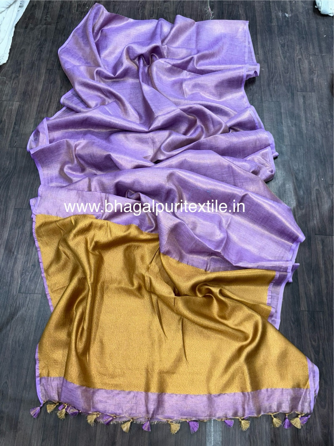 Lavender Dreams Tissue Linen Saree (Search Code- 1021)