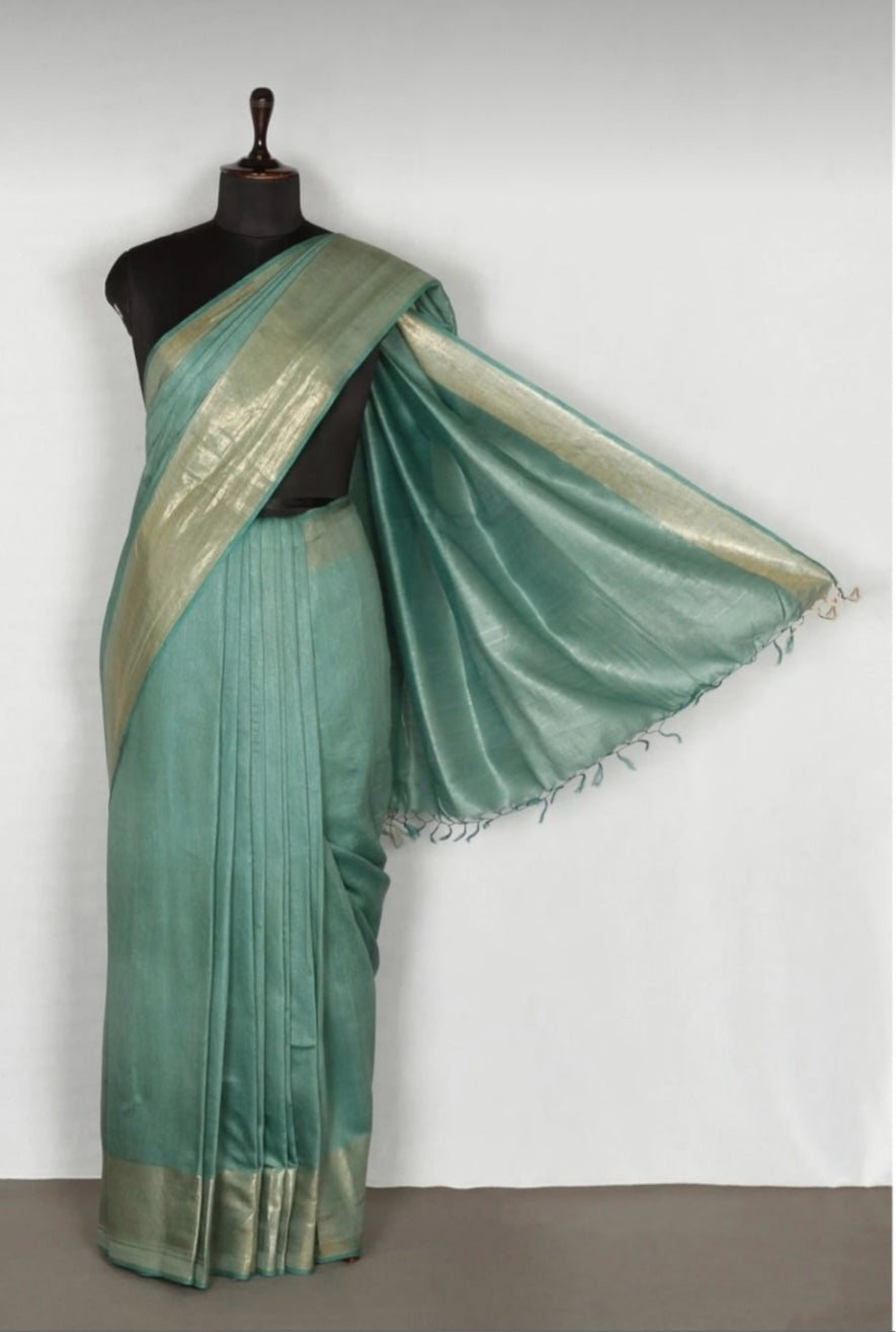 Golden Aura Bhagalpuri Munga silk Sare