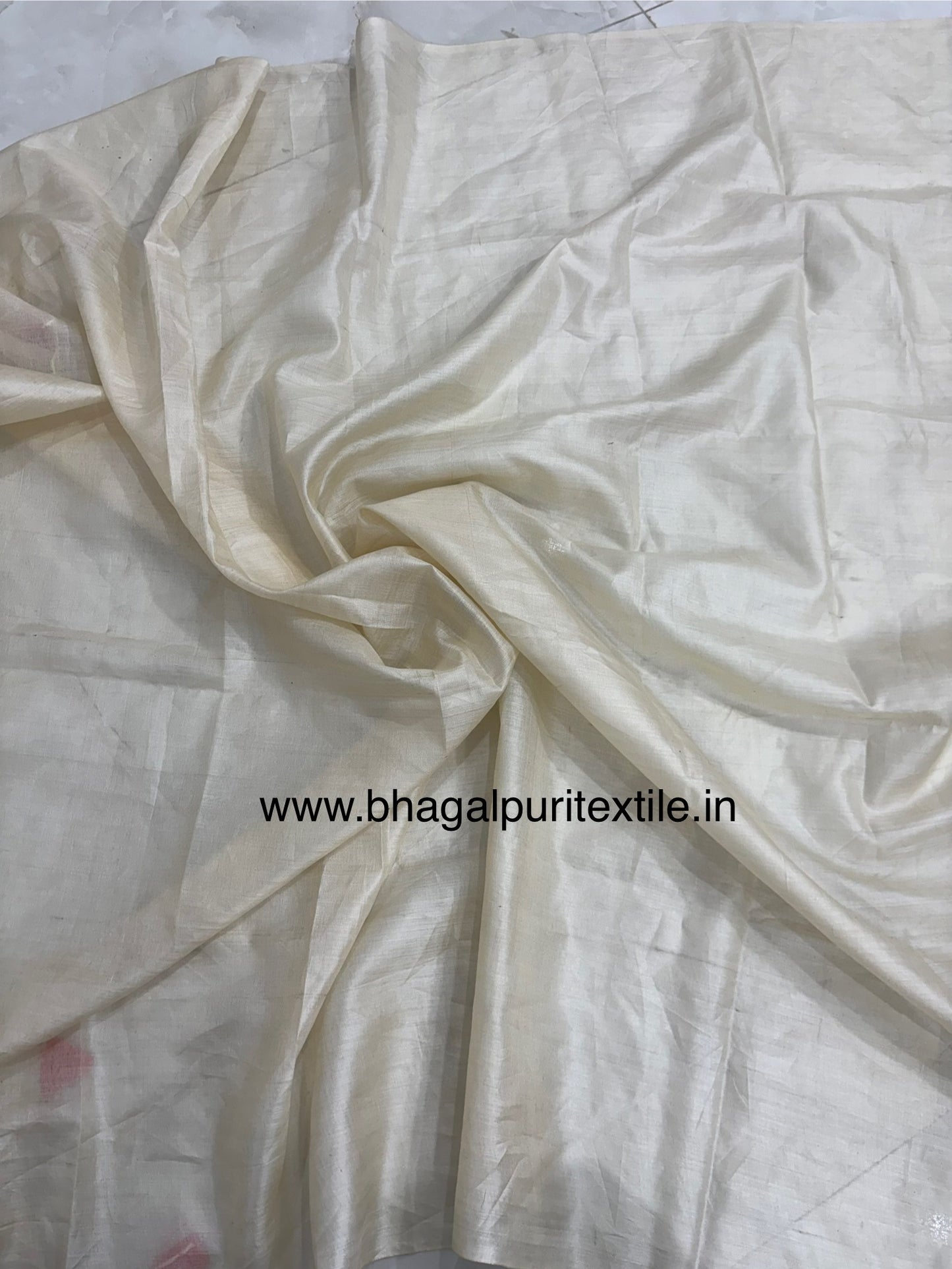 Tussar Silk Flower Buta Embroidered saree (Search Code -1065)