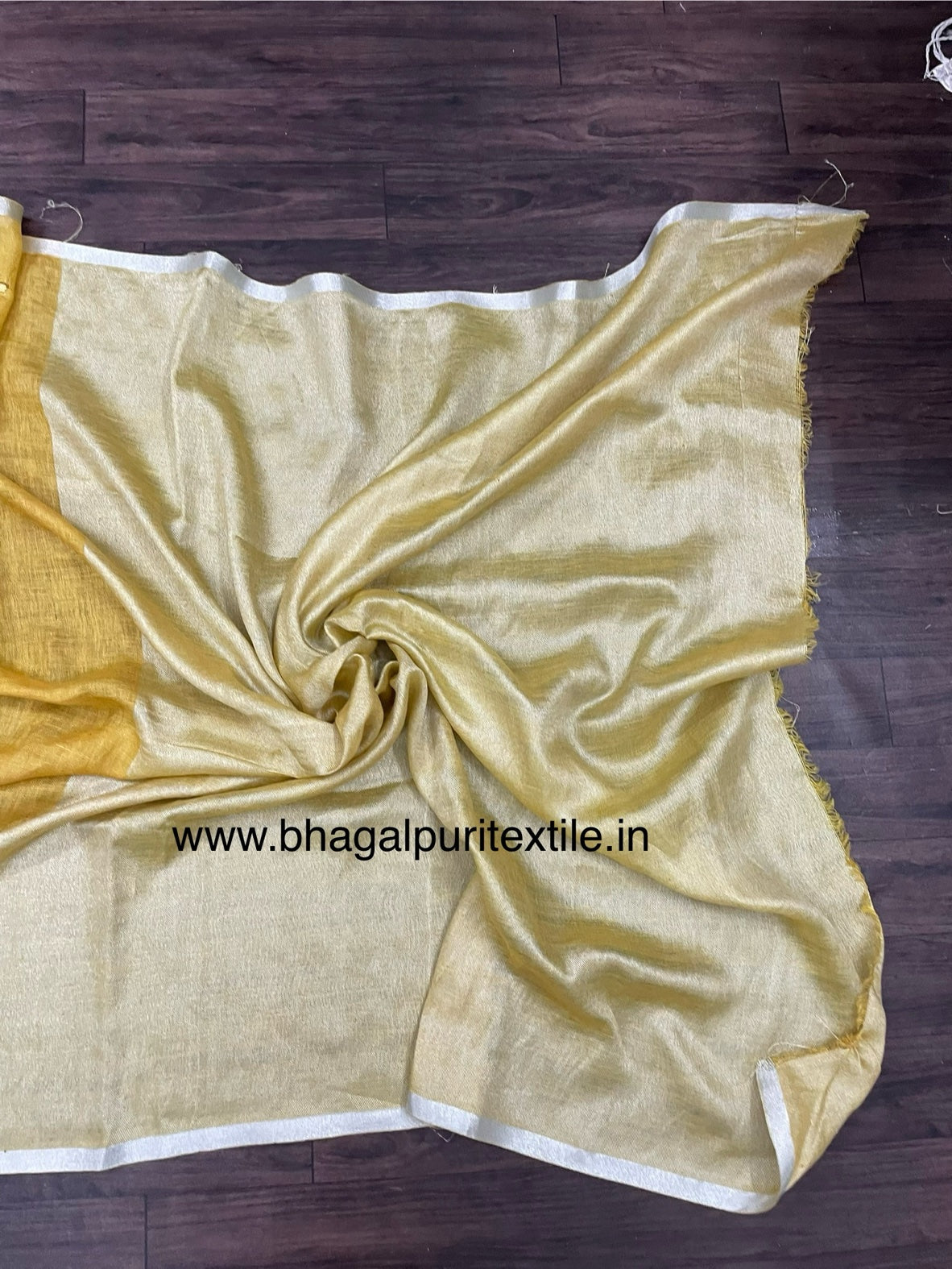 Haldi Linen Embroidery Saree(10131)