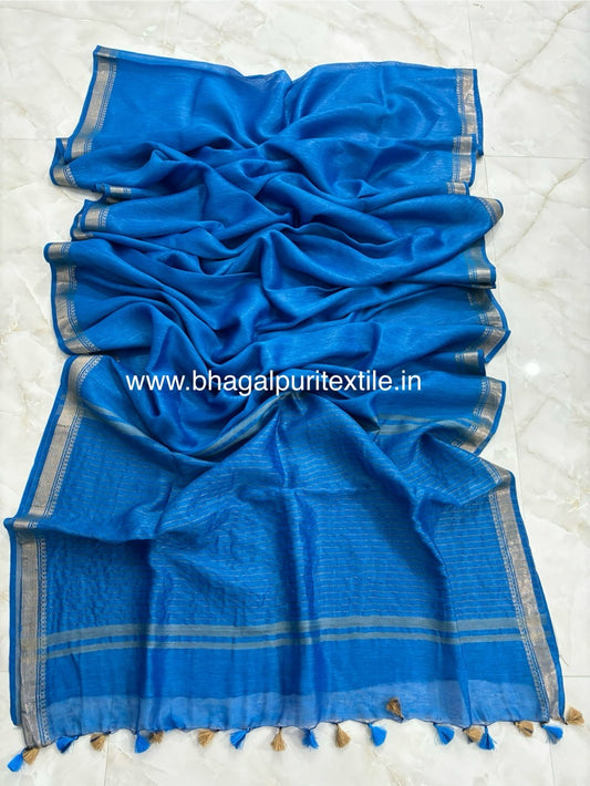 Silk linen saree (Search Code-1077)