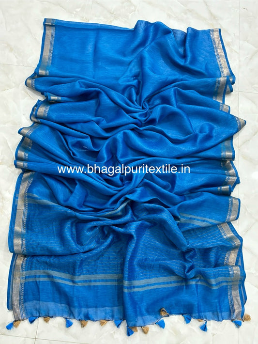 Silk linen saree (Search Code-1077)