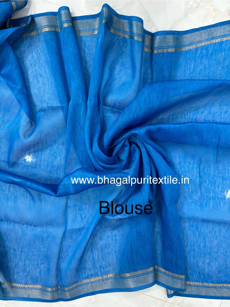 Silk linen saree (Search Code-1077)
