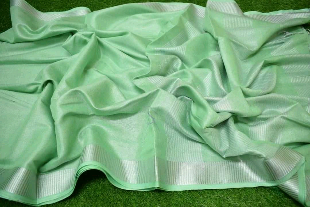 Multicolor Tissue Linen Saree (Search Code-1036)
