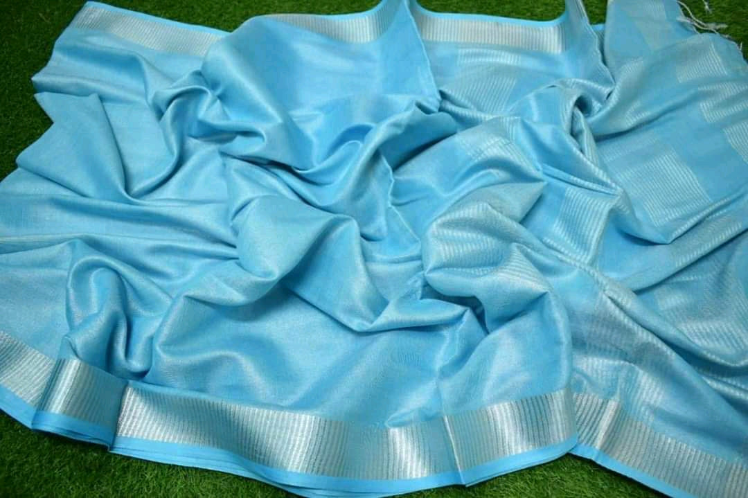 Multicolor Tissue Linen Saree (Search Code-1036)