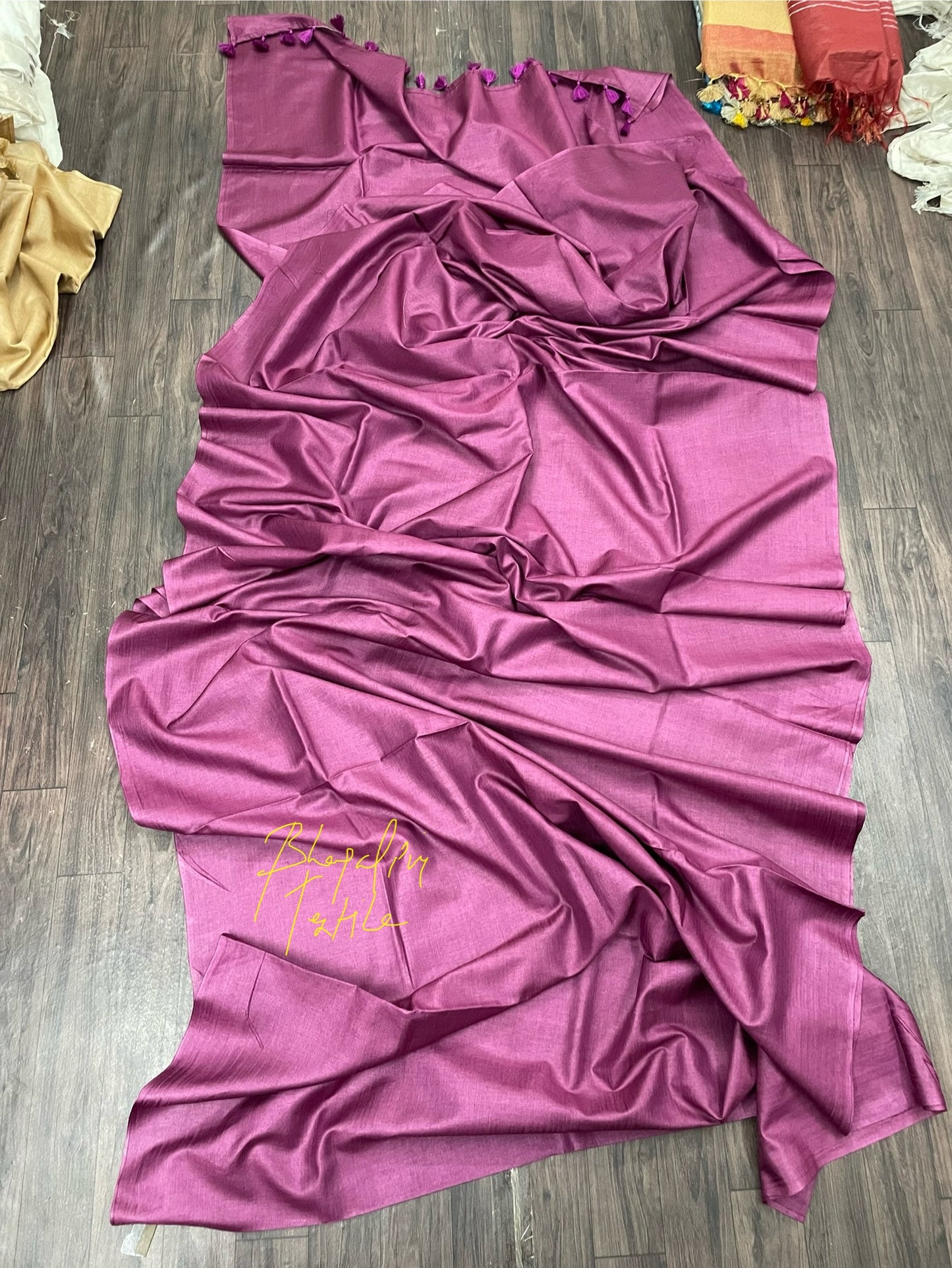 Pure Tussar Munga Silk Saree(Search Code-10147)