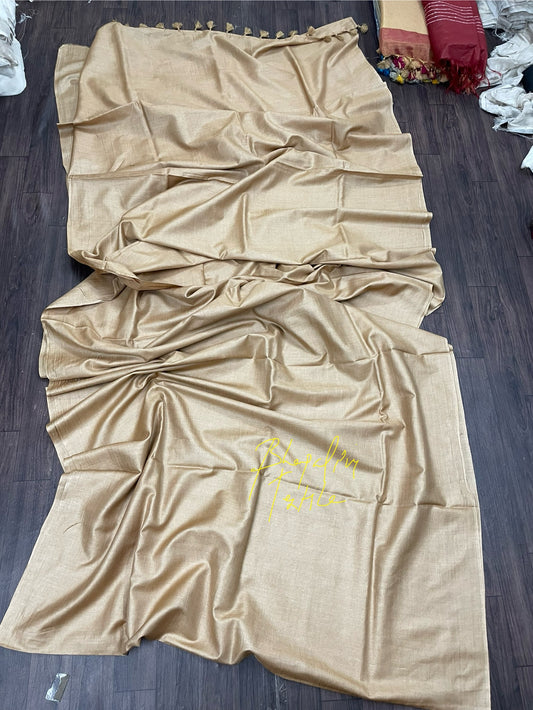 Pure Tussar Munga Silk Saree(Search Code-10147)