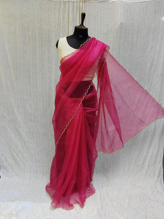 Pure Organza Silk Saree(Search Code-10137)