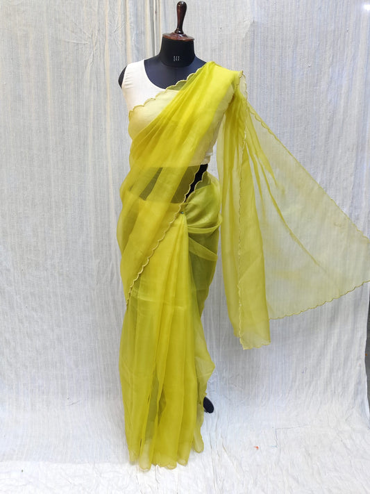 Pure Organza Silk Saree(Search Code-10137)
