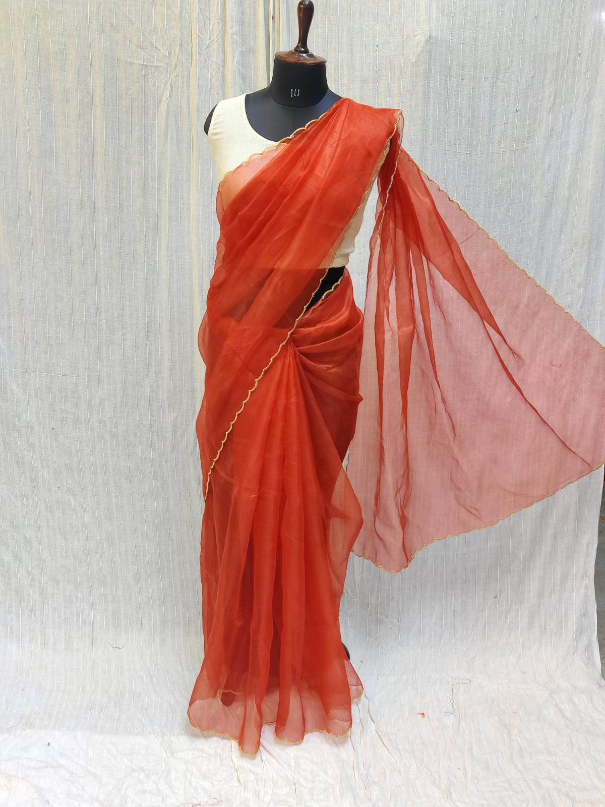 Pure Organza Silk Saree(Search Code-10137)