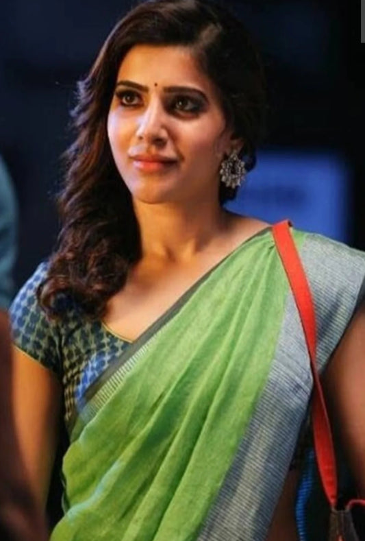 Woodland Linen Saree(Search Code-10125)