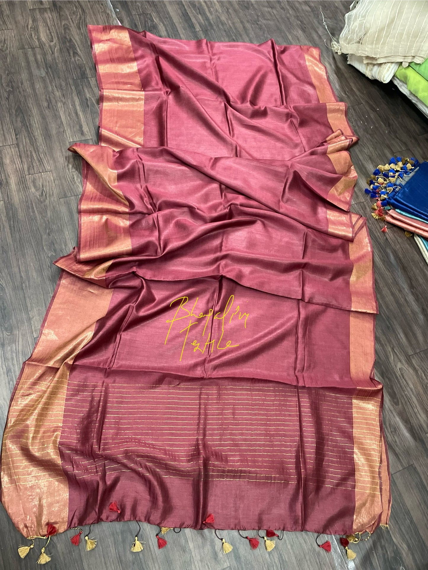 Bhagalpuri Weaves Pure Munga Silk Saree for Wedding & Festive
 (Search Code-1049)
