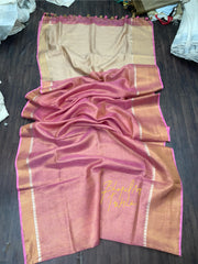 Linen Temple Bliss Weave Saree (Search Code -1002)