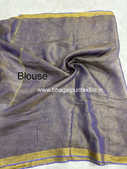 Lavender Tissue Cutwork Saree (Search Code-1042)