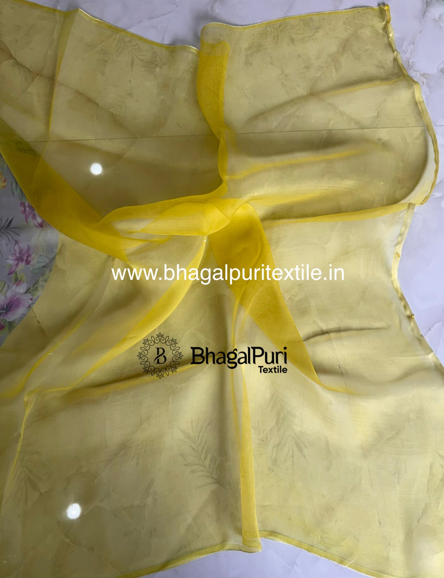 Noor-E-Bahar Organza Silk Digital Print Saree (Search code-1043).