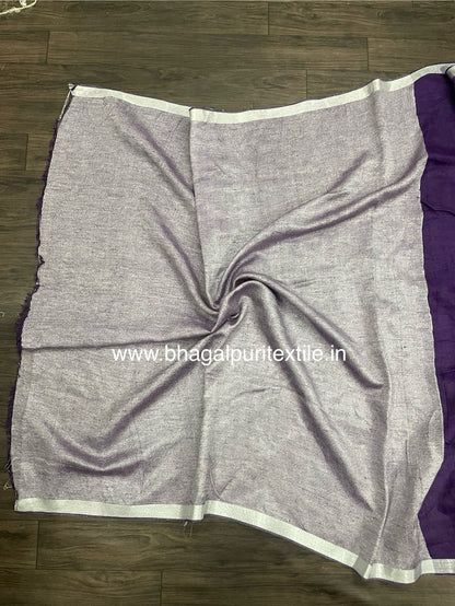 Regal Berry Handwoven Linen Saree   (Search Code 1031)