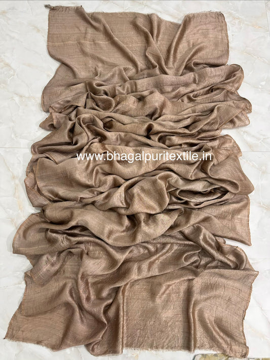 Ruhani Sand Gold Handloom Saree Dupion Silk Saree With Running 1 M Blouse (Search code-10171).