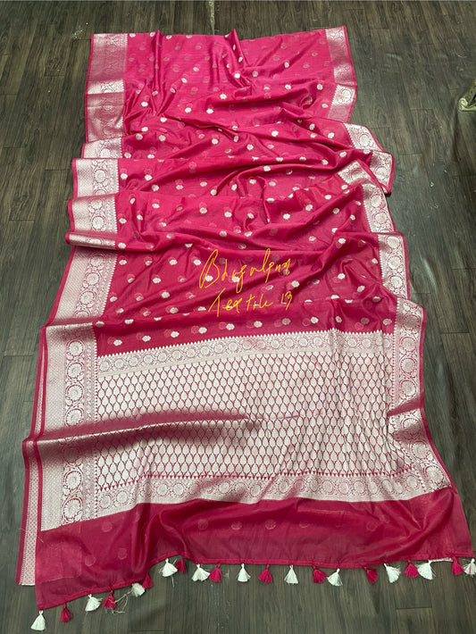 Banarasi Soft Silk Saree Rani