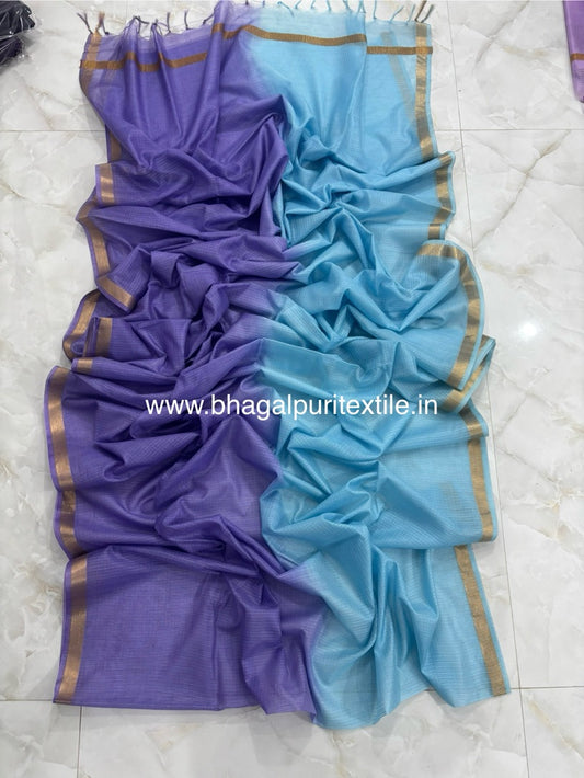 kota Doria Soft Silk Saree multi color