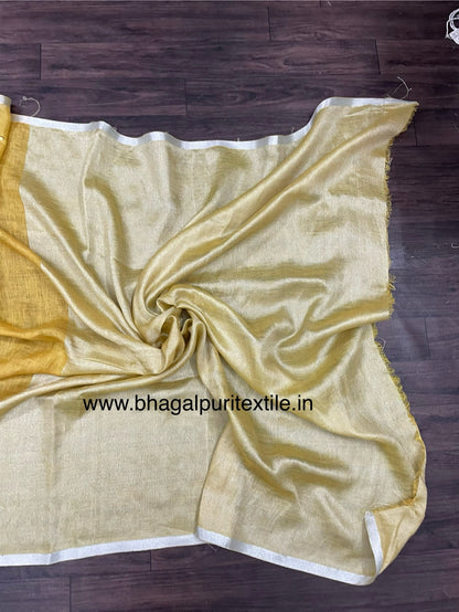 Haldi Linen Embroidery Saree