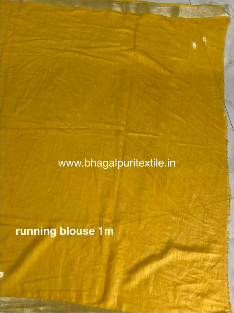 Golden Glow Cotton Hand Embroidered Fench knot Saree (Search Code -1025)