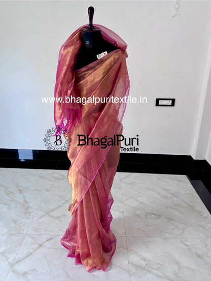 TissueRose Tissue Silk Saree With Running Blouse Pcs 1 m (Search code-1084)