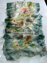 Garden of Dreams Organza Silk Digital print Saree 
(Search Code-1043)