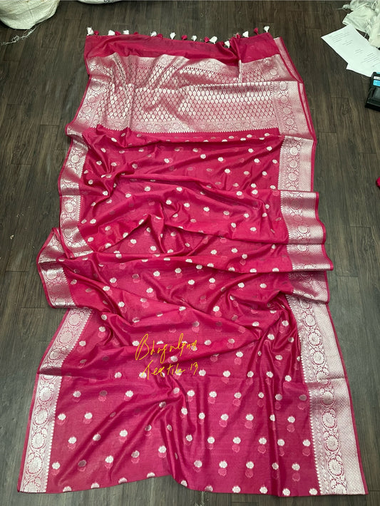 Banarasi Soft Silk Saree Rani
