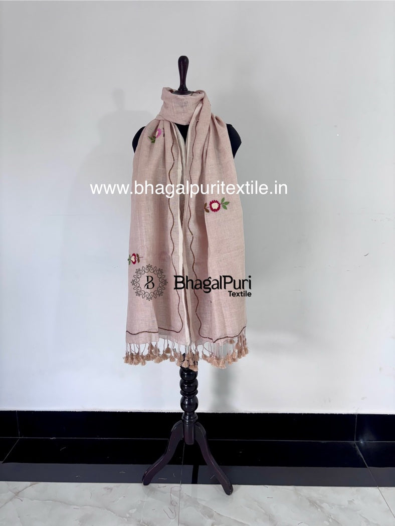 Nazaakat – Fine Linen Hand Embroidered Dupatta 2.5m (Search Code-1091)