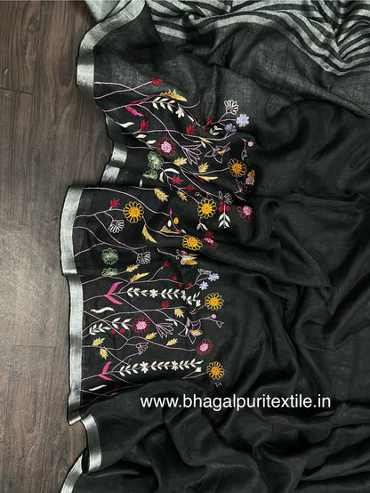 Kala Heritage Linen Saree
( Search Code-1037)