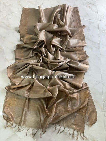 Pure Tussar Silk Raw Saree