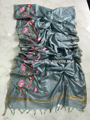 Kota Doria Cotton Silk Embroidered Saree (Search Code-1040)