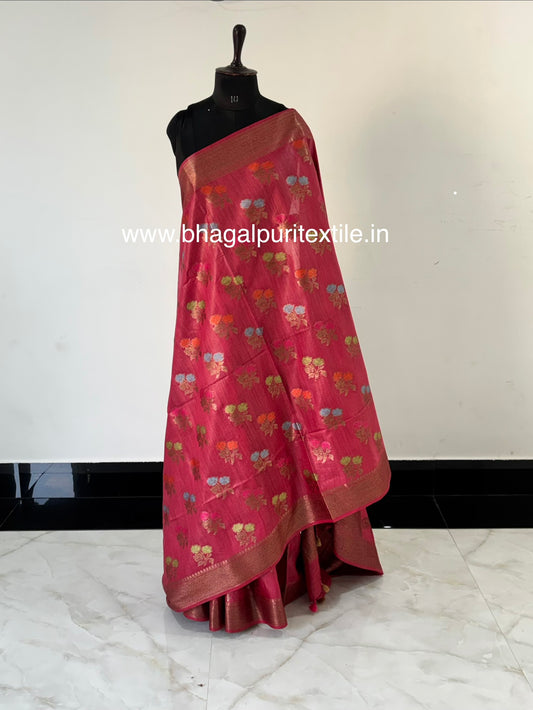 Tussar Munga Banarasi Silk Saree (Search Code-10164)