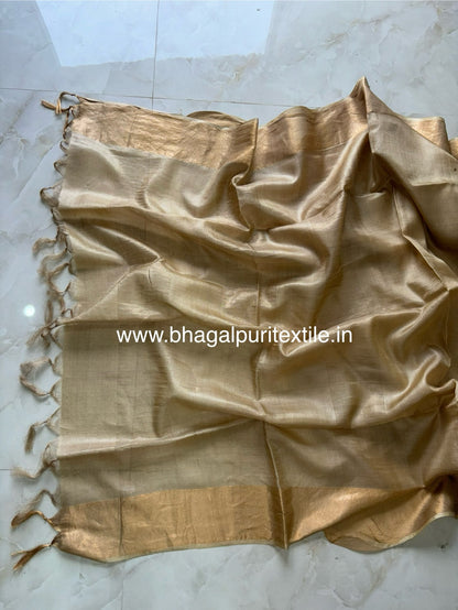 Pure Tussar Silk Raw Saree