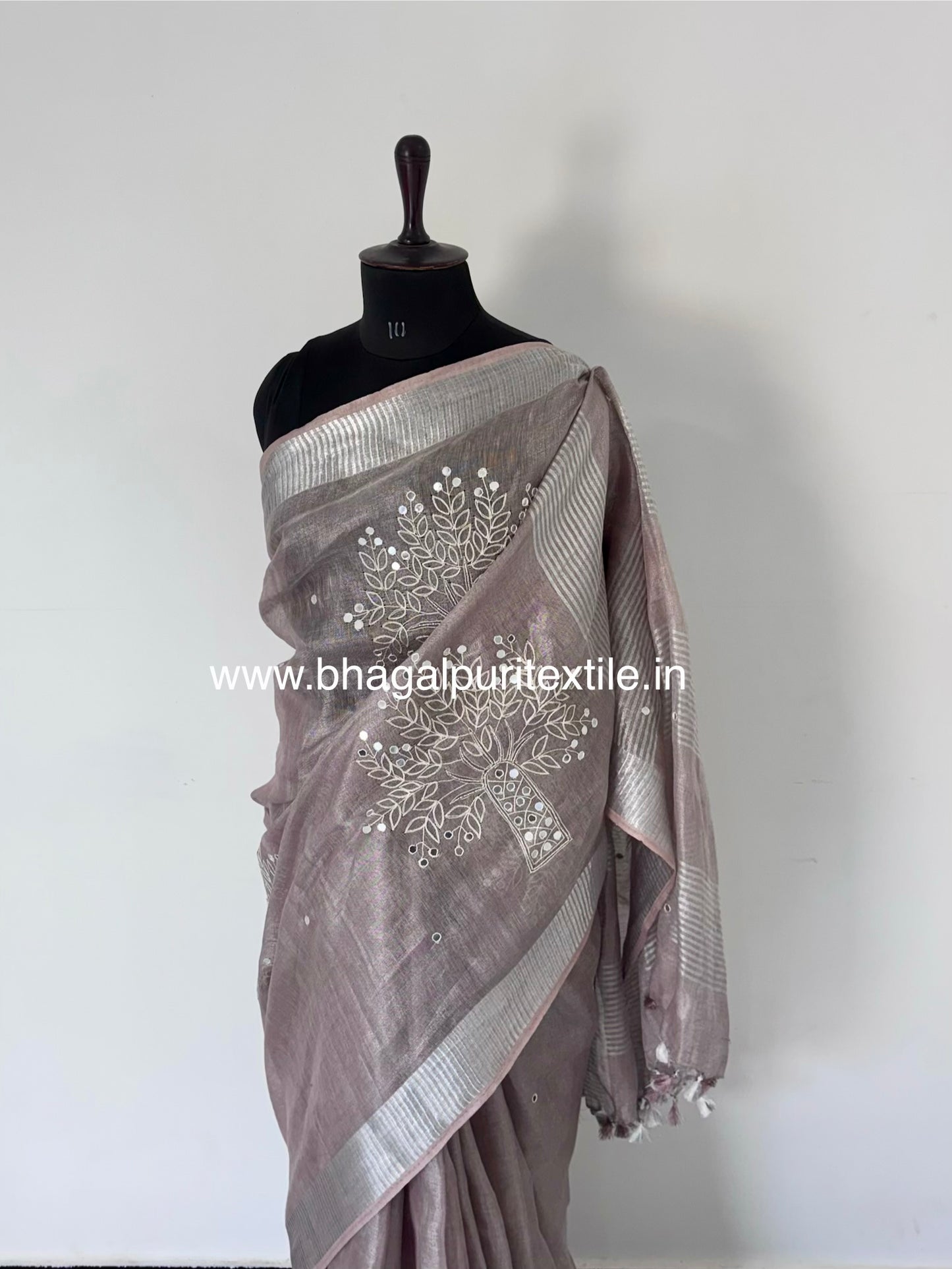 Tissue cutwork saree (Search Code - 10103)