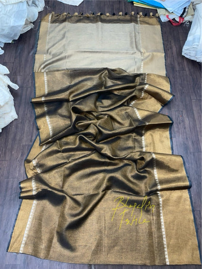 Linen Temple Bliss Weave Saree (Search Code -1002)