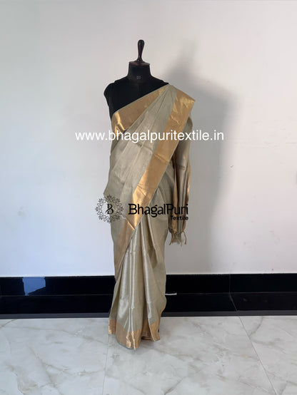 Pure Tussar Silk Raw Saree(Search Code-1039)