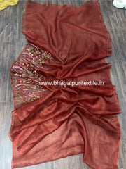 Organza Silk Hand Embroidered Saree (Search Code-1022)