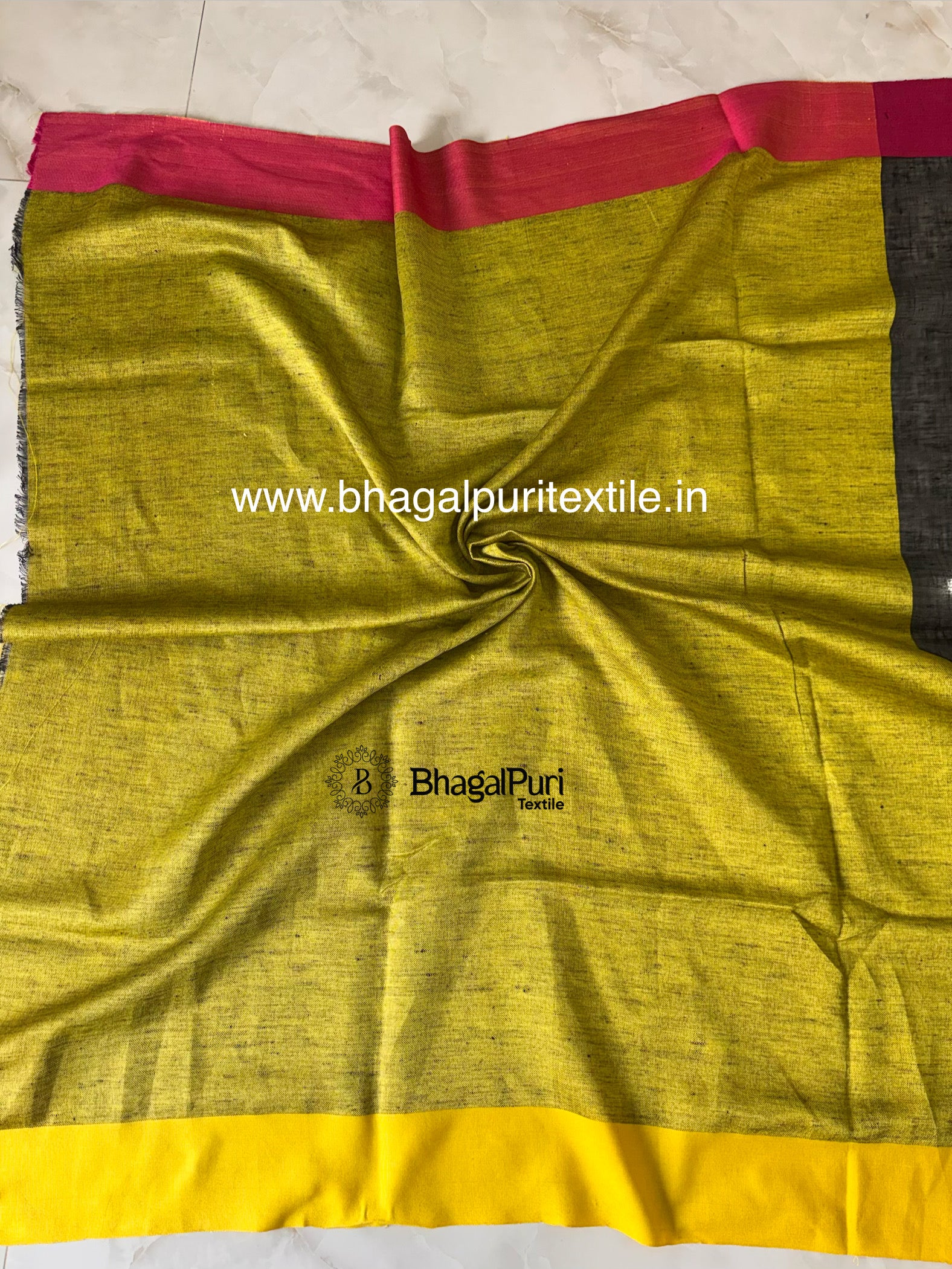 Premium handloom style black linen blouse for saree
