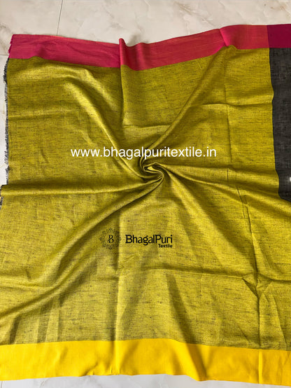 Premium handloom style black linen blouse for saree