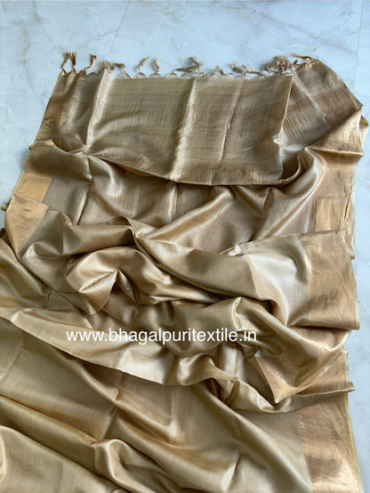 Pure Tussar Silk Raw Saree
