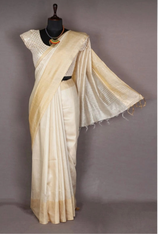 Golden Aura Bhagalpuri Munga silk Sare