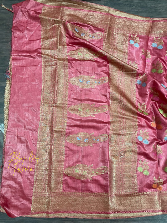 Tussar Munga Banarasi Silk Saree -2600