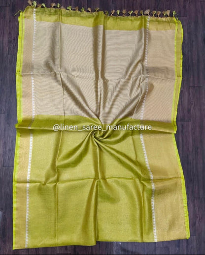 Linen Temple Bliss Weave Saree (Search Code -1002)