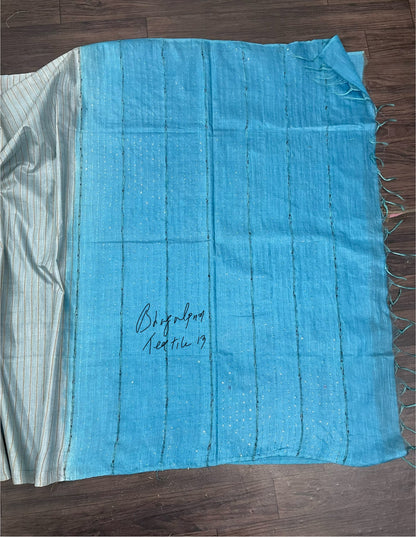 Tourquish Grey Multi Color Tie Dye Saree (Search Code - 1001)