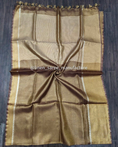 Linen Temple Bliss Weave Saree (Search Code -1002)