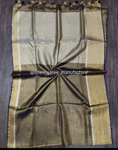 Linen Temple Bliss Weave Saree (Search Code -1002)