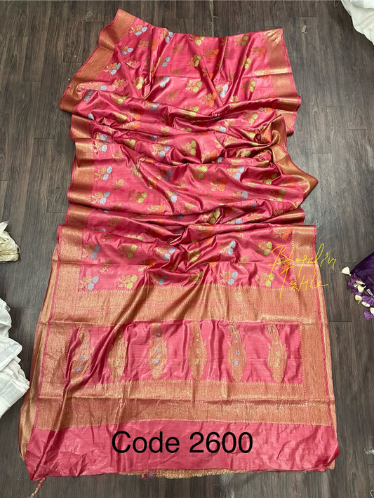 Tussar Munga Banarasi Silk Saree -2600