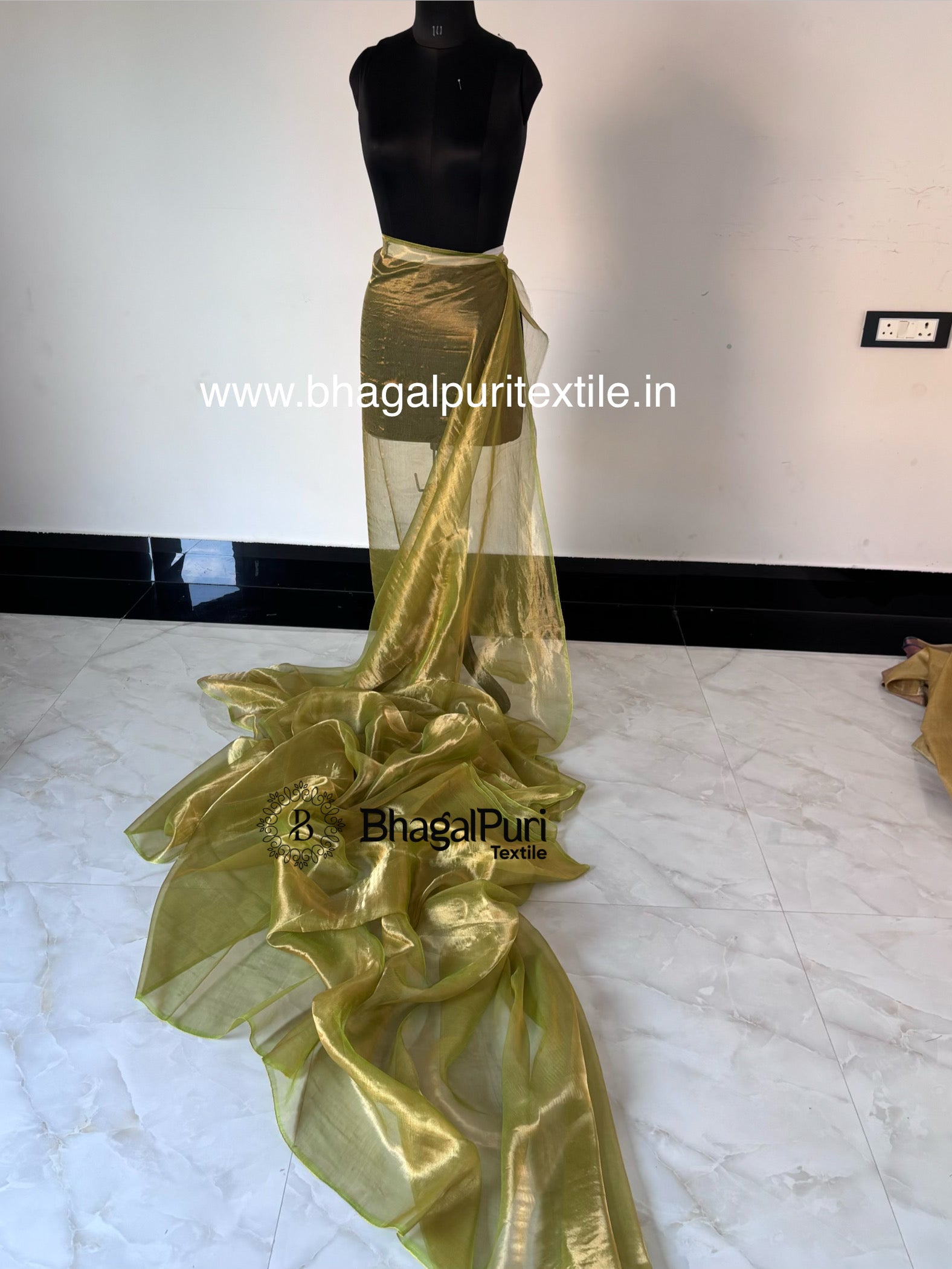 elegant mint tissue silk saree for wedding guest and party wear, luxury mint green tissue silk saree India.