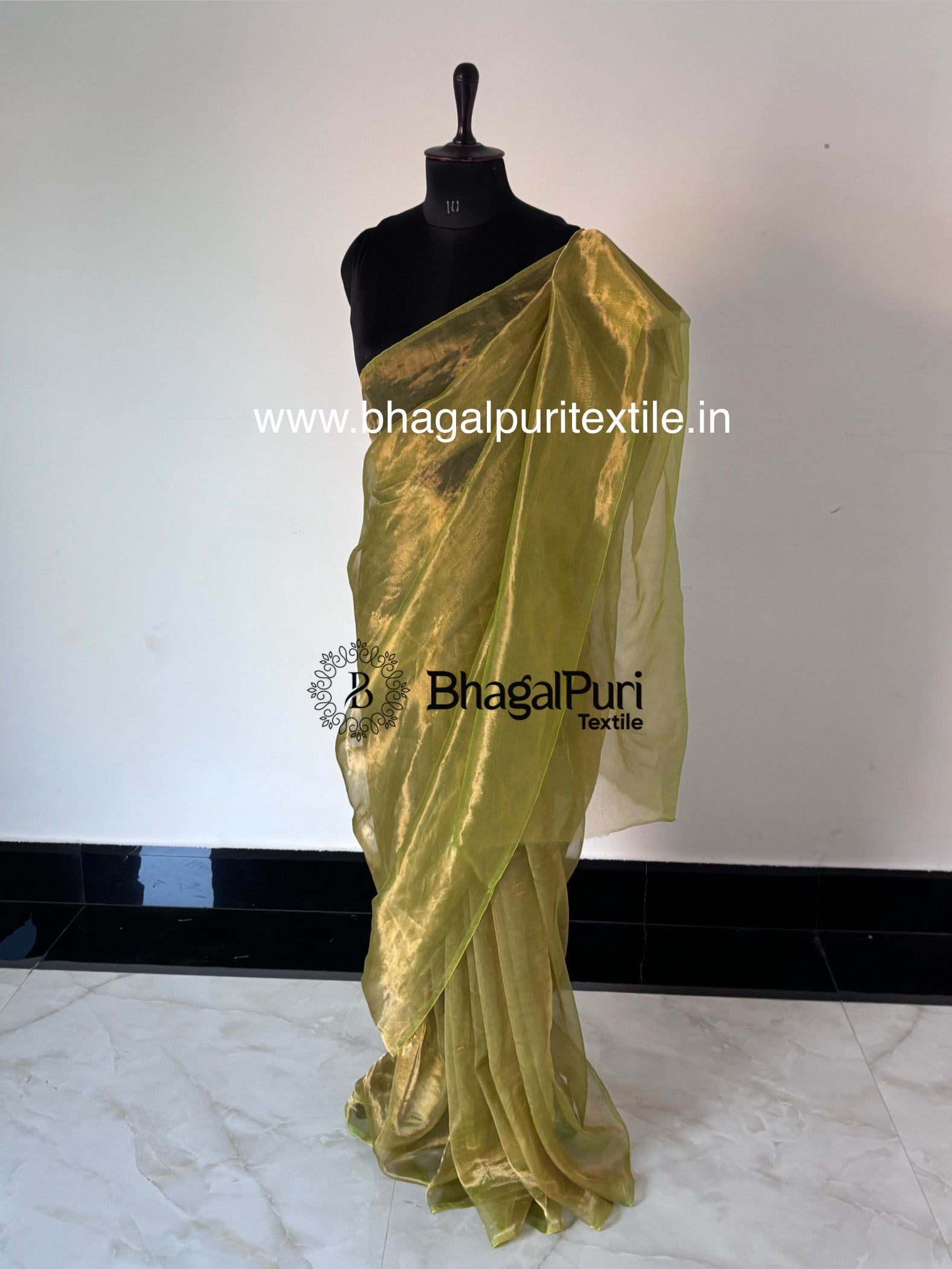 premium mint green tissue silk saree for festive wear, lightweight designer tissue silk saree with blouse piece.